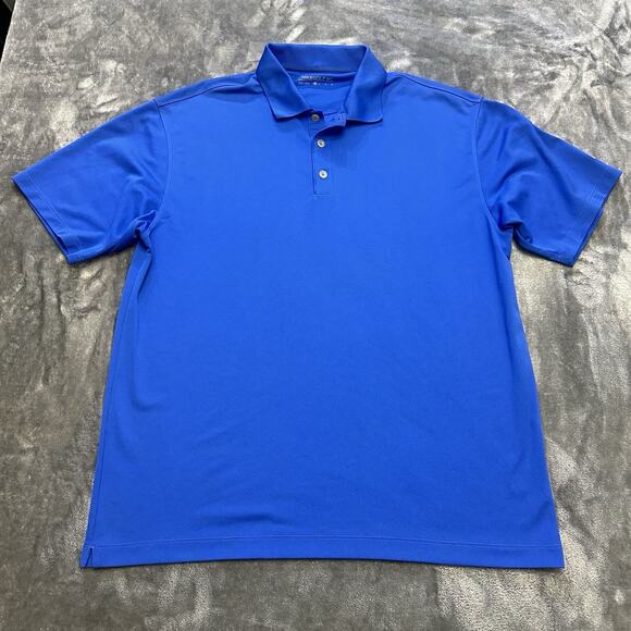Nike Golf Polo Men’s Sz.XL‎ Blue Short Sleeve DriFit Lightweight Shirt Casual - Picture 1 of 9
